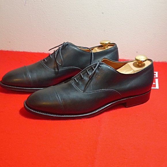 Alden Black Leather Oxford Shoes